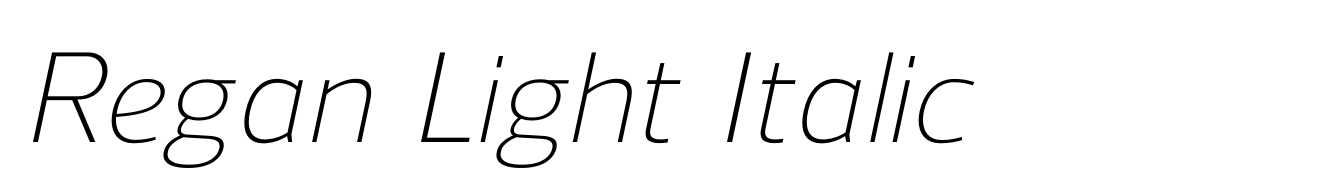 Regan Light Italic
